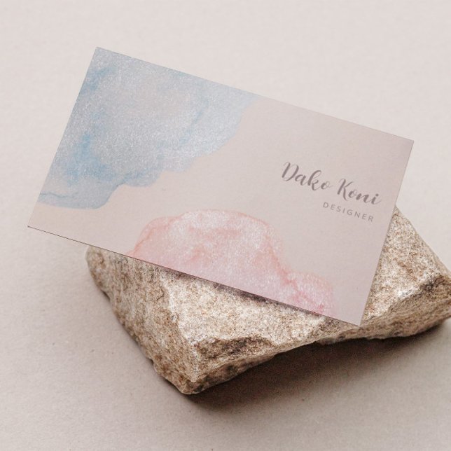 Abstrakte elegante Shimmery Watercolor Business Ca Visitenkarte (Von Creator hochgeladen)