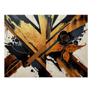 Abstrakte Eleganz in einzigartiger Kunst Poster