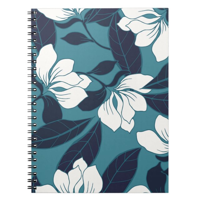 Abstrakte Eleganz mit Blumenhintergrund.  Notizblock (Vorderseite)