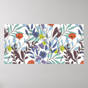 Abstrakte Eleganz mit Blumenhintergrund. Poster