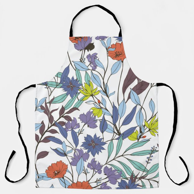 Abstrakte Eleganz mit Blumenhintergrund.  Schürze (Vorderseite)