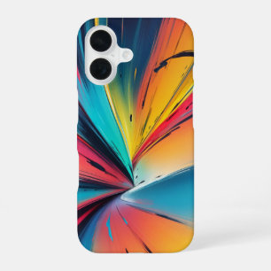 Abstrakte Energiekunst in Neon mit pulsierender Ge iPhone 16 Hülle