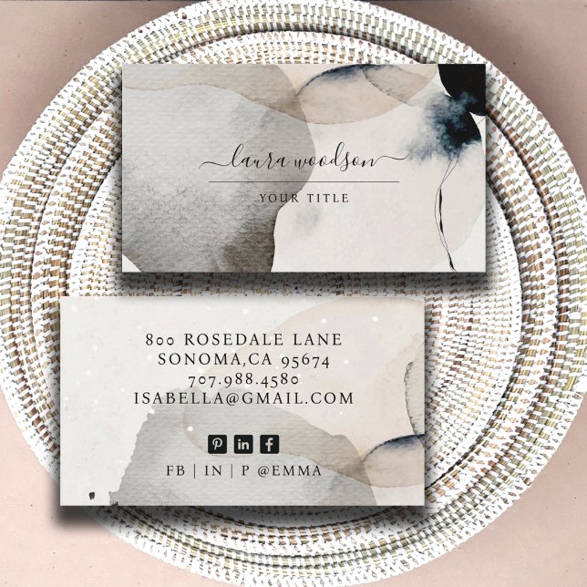 Abstrakte erdfarbene Formen Beruflich Visitenkarte (Von Creator hochgeladen)