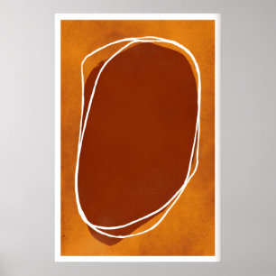 Abstrakte Erdtöne-Wandkunst, rustikale Wärme, gedä Poster