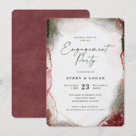 Abstrakte Ethereal Terra Rosa Engagement Party Einladung