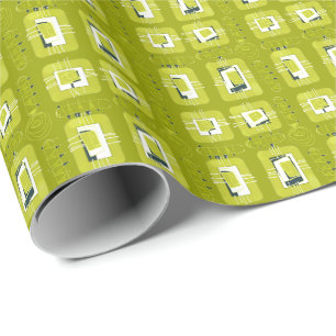 Abstrakte Ethnic Matrix - Kiwi Green Geschenkpapier