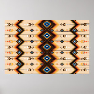 Abstrakte, ethnisch geometrische Mustergestaltung, Poster