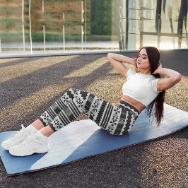 Abstrakte ethnische Aztec Capri Leggings