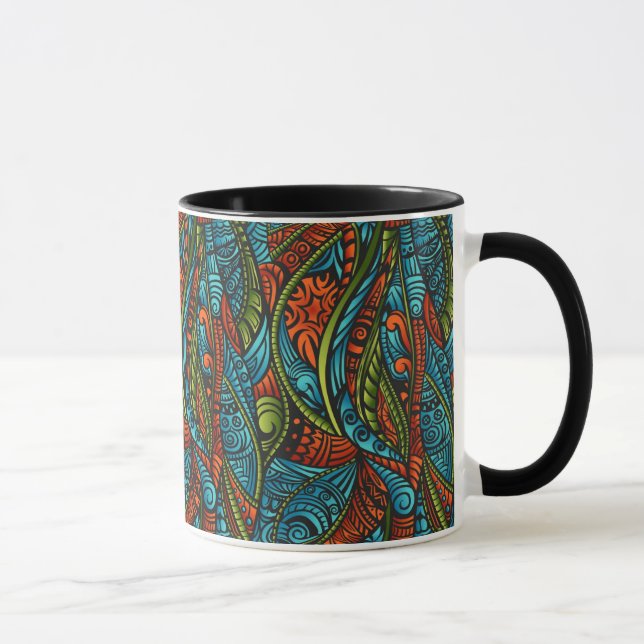 Abstrakte ethnische Tapete Tasse (Rechts)