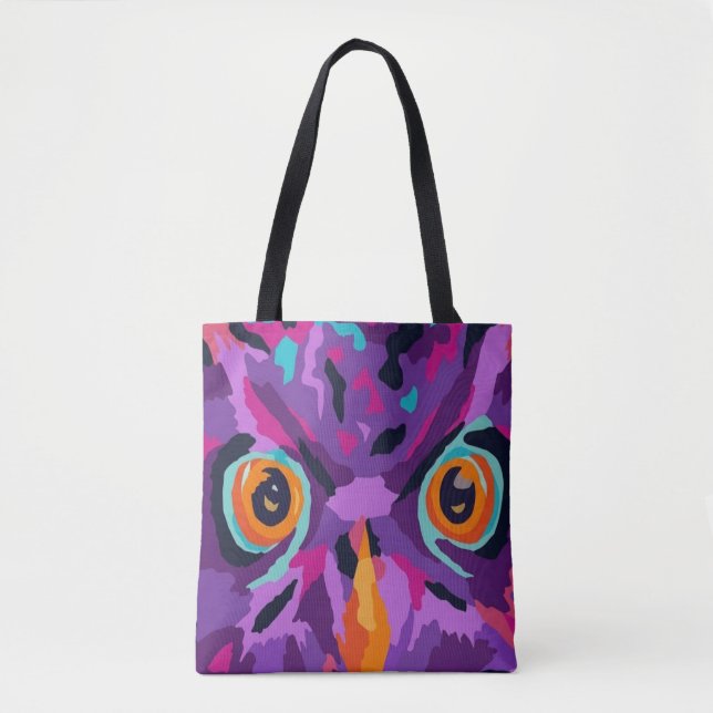 Abstrakte Eule  Tasche (Vorderseite)