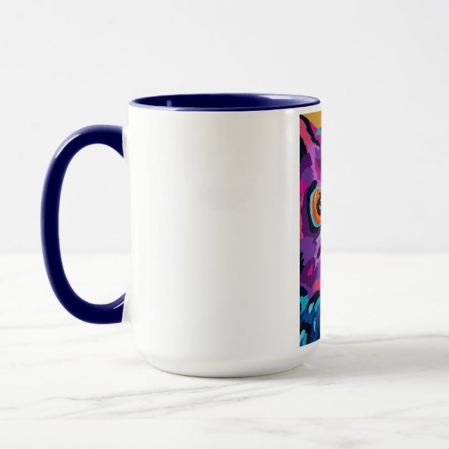 Abstrakte Eule  Tasse (Links)