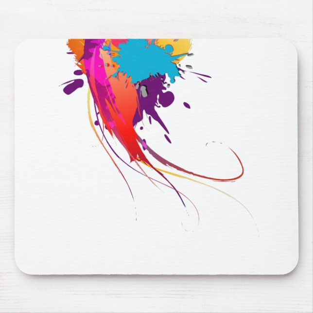 Abstrakte Exotic Butterfly Paint Spritzer Mousepad (Vorne)