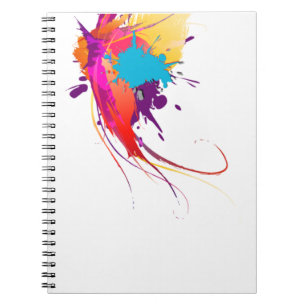 Abstrakte Exotic Butterfly Paint Spritzer Notizblock
