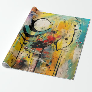 Abstrakte Explosion lebendiger Farben und Dynamik Geschenkpapier