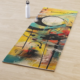 Abstrakte Explosion lebendiger Farben und Dynamik Yogamatte