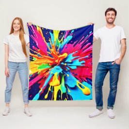 Abstrakte Explosion von Farbe und Farbe Fleecedecke