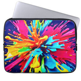 Abstrakte Explosion von Farbe und Farbe Laptopschutzhülle