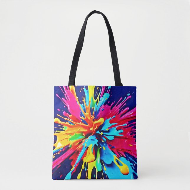 Abstrakte Explosion von Farbe und Farbe Tasche (Vorderseite)