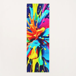 Abstrakte Explosion von Farbe und Farbe Yogamatte