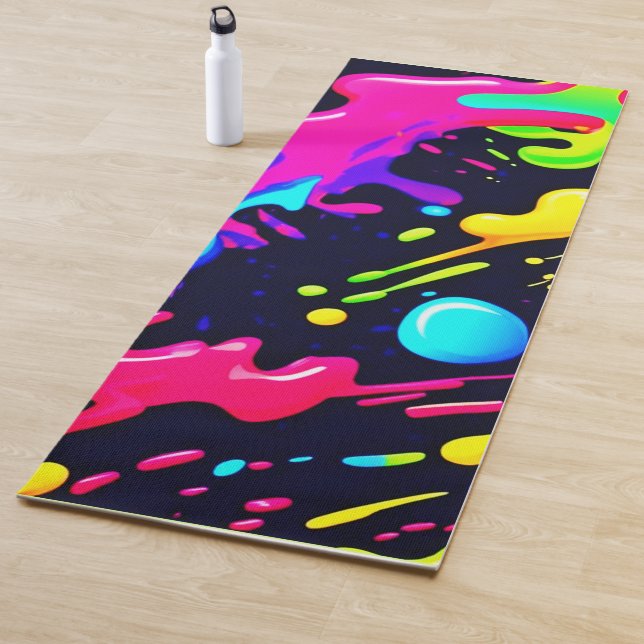 Abstrakte Explosionsart in flüssiger Farbe Yogamatte (Beispiel)