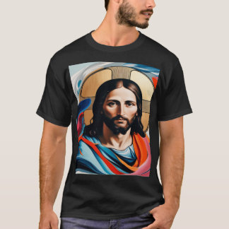 Abstrakte Expressionismus-Bilder von Jesus auf ein T-Shirt