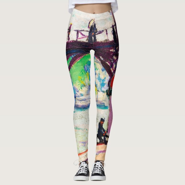 Abstrakte expressionistische Malerei für trendige  Leggings (Vorderseite)