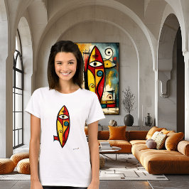 Abstrakte expressionistische Surfboard-Kunst – Mod T-Shirt
