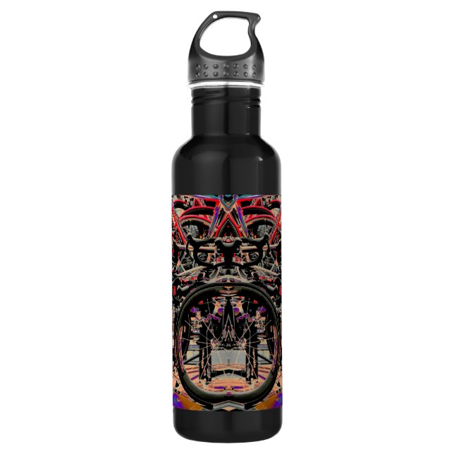 Abstrakte Fahrradflasche Trinkflasche (Vorderseite)