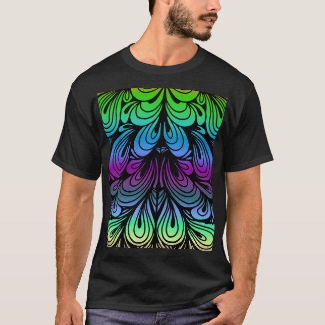 abstrakte Falten T-Shirt (Vorderseite)