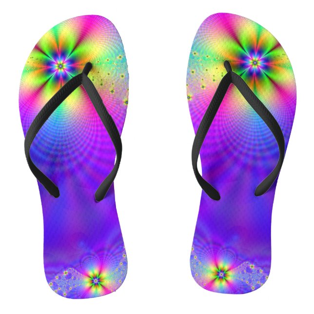 Abstrakte Fantasie mehrerer Blume Flip Flops (Fußbett)