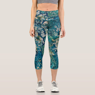 Abstrakte Fantasie unter Wasser Capri Leggings