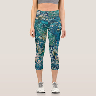 Abstrakte Fantasie unter Wasser Capri Leggings