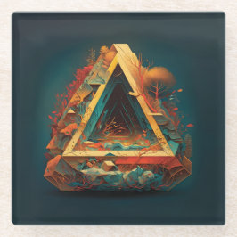 Abstrakte Fantasien Welt der unmöglichen Objekte Glasuntersetzer