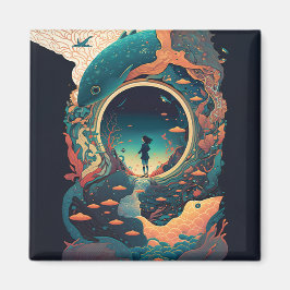 Abstrakte Fantasien Welt der unmöglichen Objekte Magnet