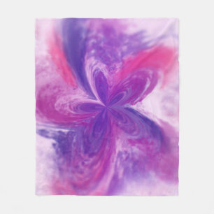 Abstrakte Fantasy-Blume Aquarell Fleecedecke