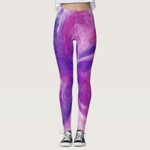 Abstrakte Fantasy-Blume Aquarell Leggings