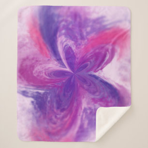 Abstrakte Fantasy-Blume Aquarell Sherpadecke