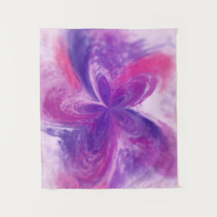 Abstrakte Fantasy-Blume Aquarell Wandteppich