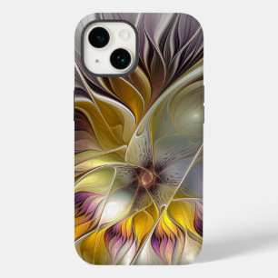 Abstrakte Fantasy-Blume Modernes Fraktal Case-Mate iPhone 14 Hülle