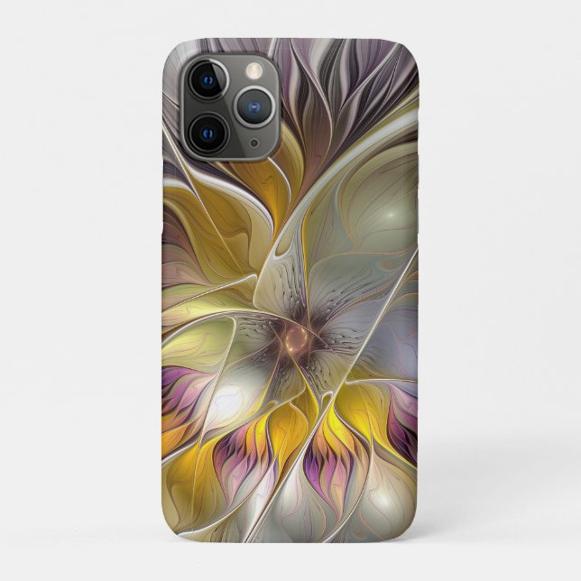 Abstrakte Fantasy-Blume Modernes Fraktal Case-Mate iPhone Hülle (Rückseite)