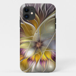 Abstrakte Fantasy-Blume Modernes Fraktal Case-Mate iPhone Hülle