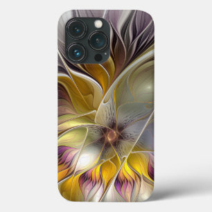 Abstrakte Fantasy-Blume Modernes Fraktal Case-Mate iPhone Hülle