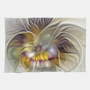 Abstrakte Fantasy-Blume Modernes Fraktal Handtuch