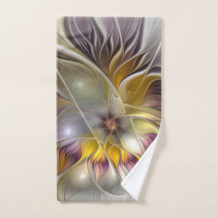 Abstrakte Fantasy-Blume Modernes Fraktal Handtuch