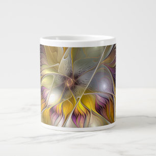 Abstrakte Fantasy-Blume Modernes Fraktal Jumbo-Tasse