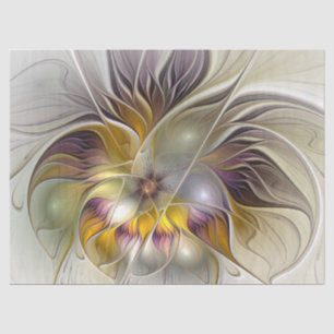Abstrakte Fantasy-Blume Modernes Fraktal Seidenpapier
