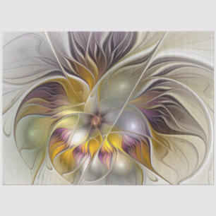 Abstrakte Fantasy-Blume Modernes Fraktal Seidenpapier
