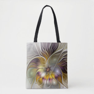 Abstrakte Fantasy-Blume Modernes Fraktal Tasche