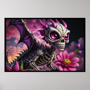 Abstrakte Fantasy Moderne Kunst Süßer Rosa Goth-Dr Poster