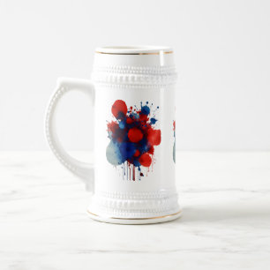 Abstrakte Farbabstriche - 22 oz Stein Design Bierglas